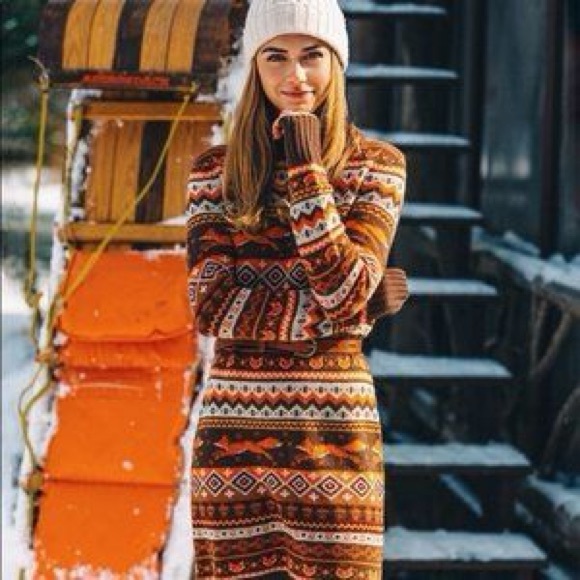 NWT Kiel James Patrick Cozy Cabin Fantastic Fox Dress L - Picture 7 of 7